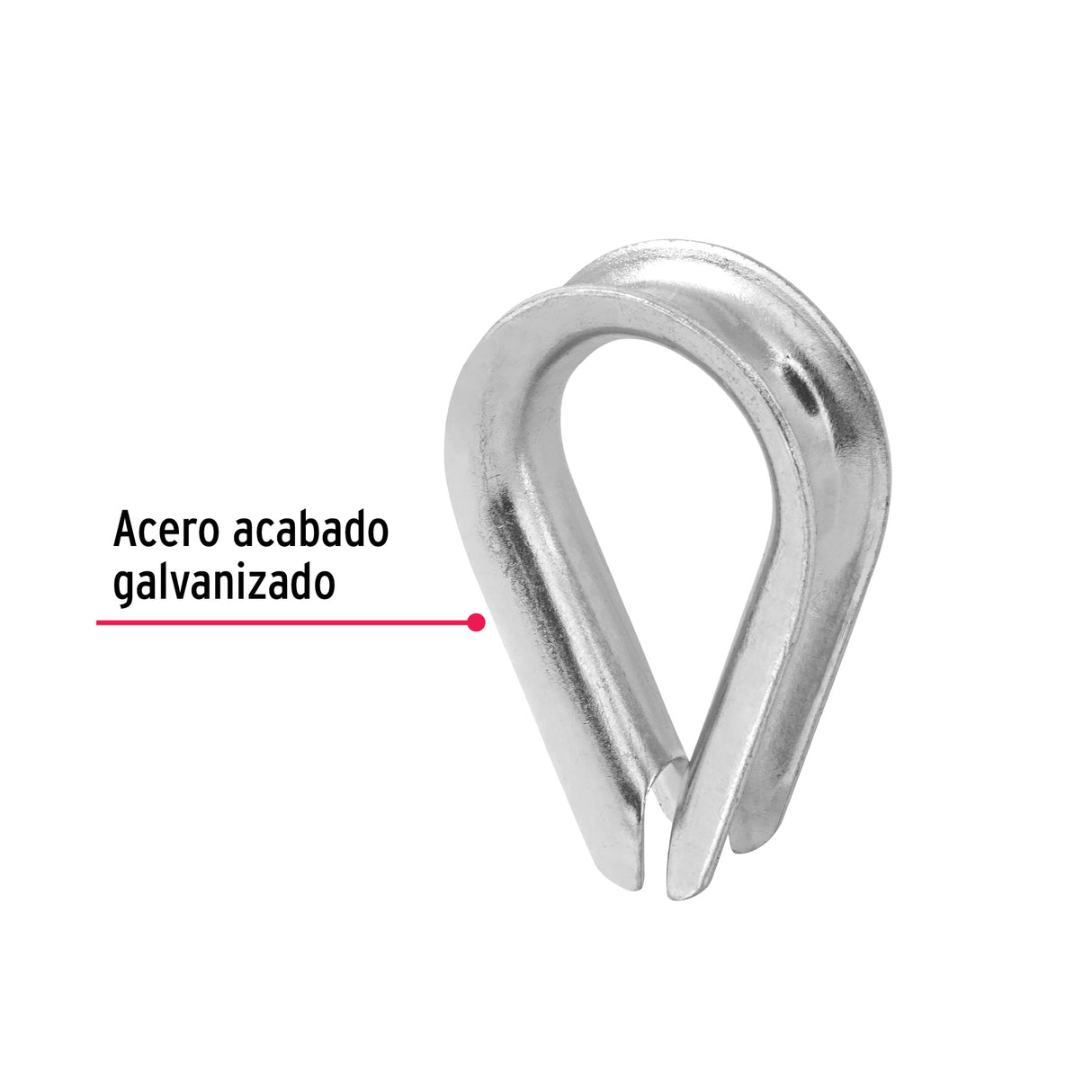 Bolsa con 5 Guardacabos para Cable de Acero de 1/2', Fiero