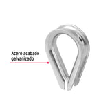 Bolsa con 5 Guardacabos para Cable de Acero de 1/2', Fiero