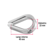 Bolsa con 5 Guardacabos para Cable de Acero de 1/2', Fiero