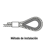 Bolsa con 5 Guardacabos para Cable de Acero de 1/2', Fiero