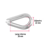 Bolsa con 10 Guardacabos para Cable de Acero de 1/4', Fiero