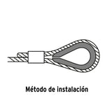 Bolsa con 10 Guardacabos para Cable de Acero de 1/4', Fiero