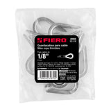 Bolsa con 10 Guardacabos para Cable de Acero de 1/8', Fiero