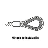 Bolsa con 10 Guardacabos para Cable de Acero de 1/8', Fiero
