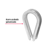 Bolsa con 10 Guardacabos para Cable de Acero de 3/16', Fiero