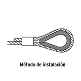 Bolsa con 10 Guardacabos para Cable de Acero de 3/16', Fiero