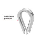 Bolsa con 5 Guardacabos para Cable de Acero de 3/8', Fiero