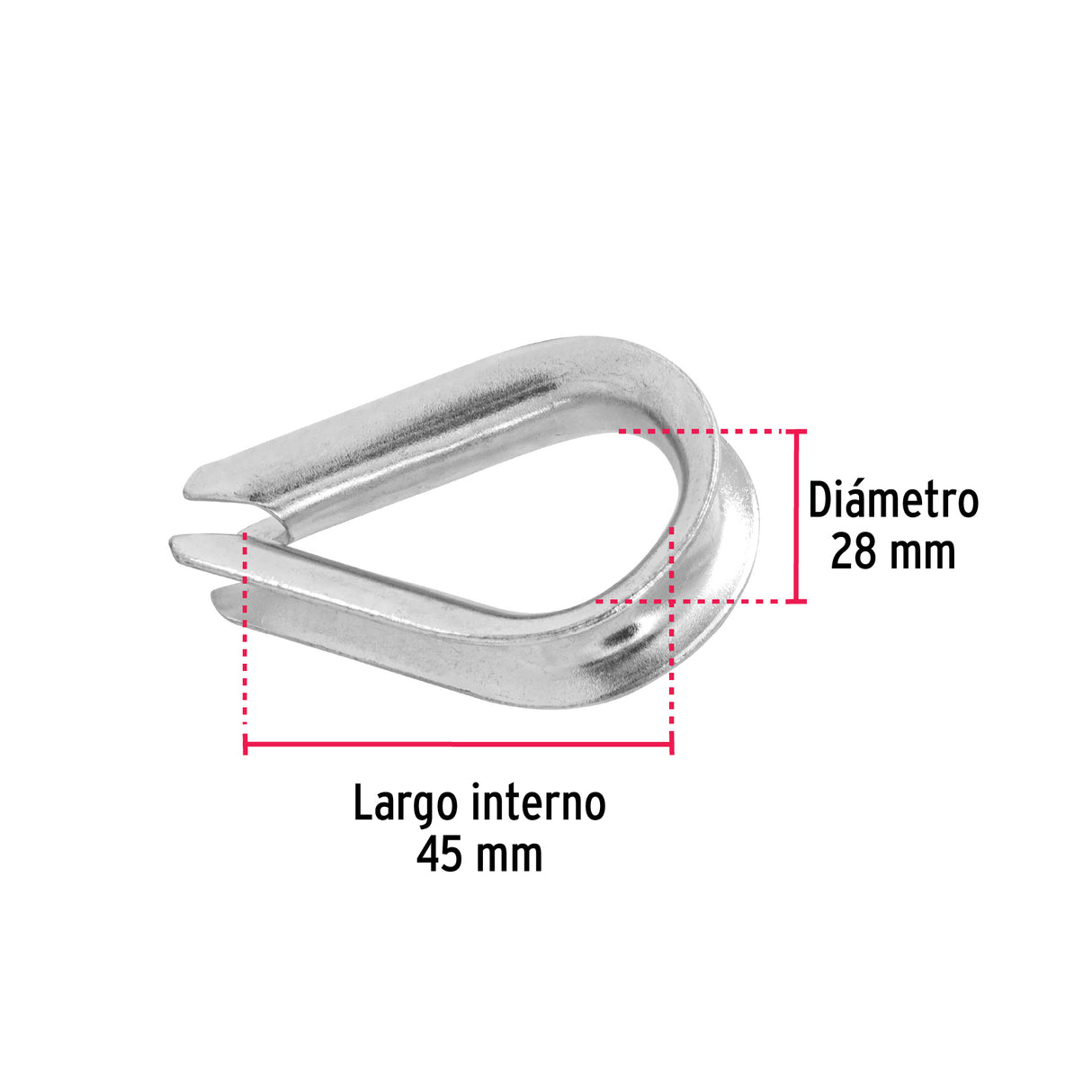 Bolsa con 5 Guardacabos para Cable de Acero de 3/8', Fiero
