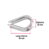 Bolsa con 5 Guardacabos para Cable de Acero de 3/8', Fiero