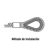 Bolsa con 5 Guardacabos para Cable de Acero de 3/8', Fiero