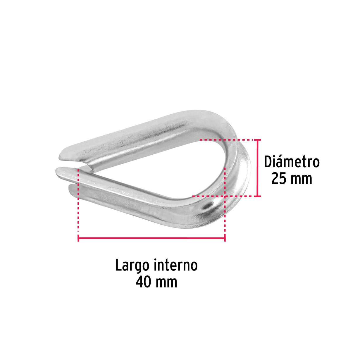 Bolsa con 5 Guardacabos para Cable de Acero de 5/16', Fiero