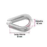 Bolsa con 5 Guardacabos para Cable de Acero de 5/8', Fiero
