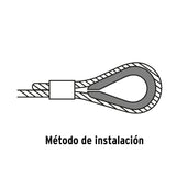 Bolsa con 5 Guardacabos para Cable de Acero de 5/8', Fiero