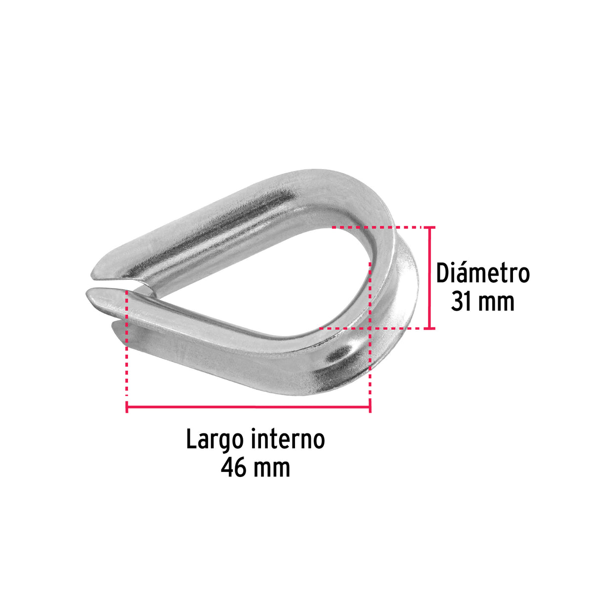 Bolsa con 5 Guardacabos para Cable de Acero de 7/16', Fiero