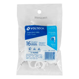 Bolsa con 20 Grapas Blancas de 16 mm para Cable Redondo