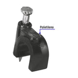 Bolsa con 20 Grapas Negras de 8 mm para Cable Redondo