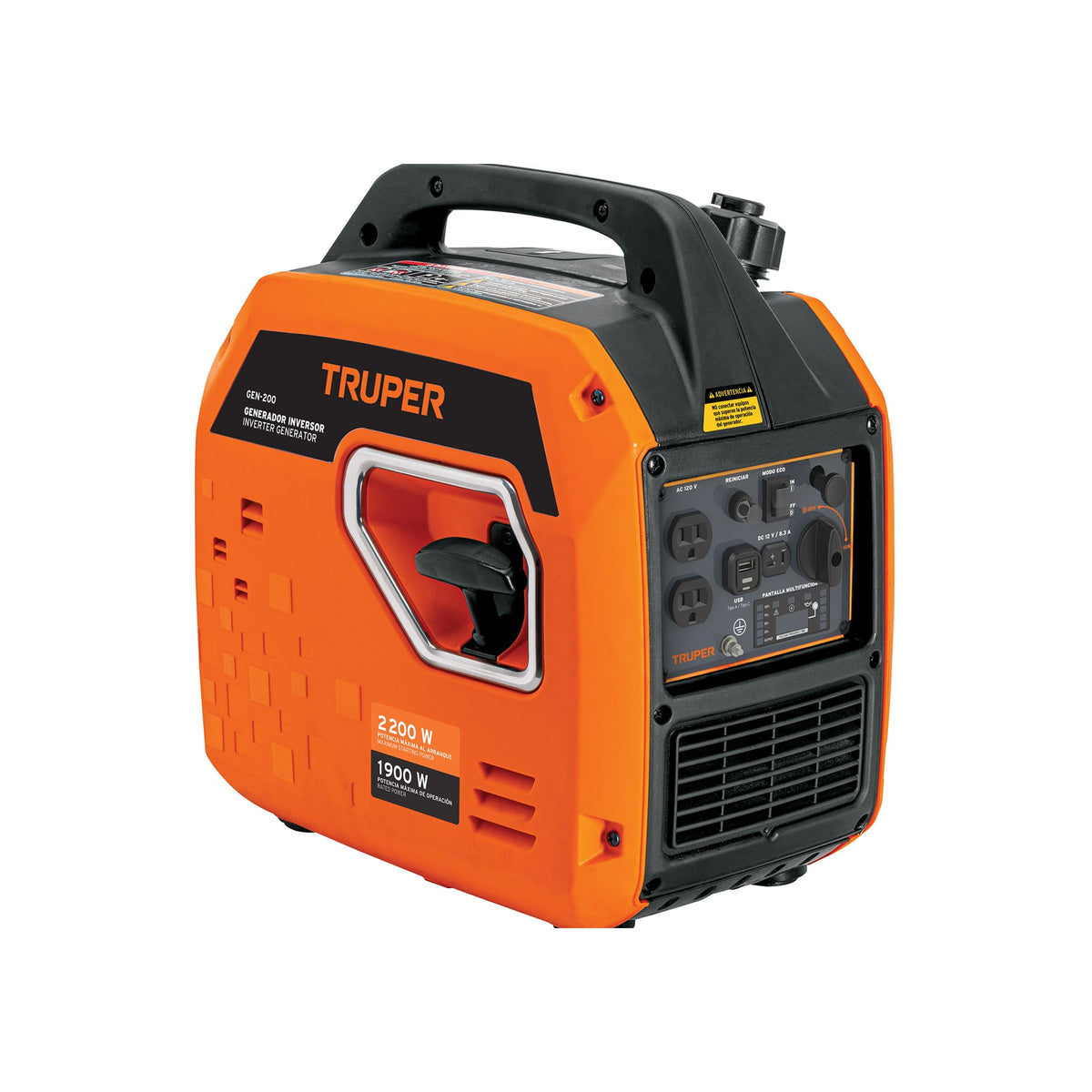 Generador Silencioso Inverter 2.2 kW, 80 Cc, Encendido Manual