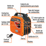 Generador Silencioso Inverter 2.2 kW, 80 Cc, Enc. Electrónico