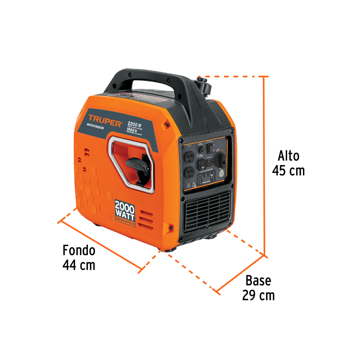 Generador Silencioso Inverter 2.2 kW, 80 Cc, Enc. Electrónico