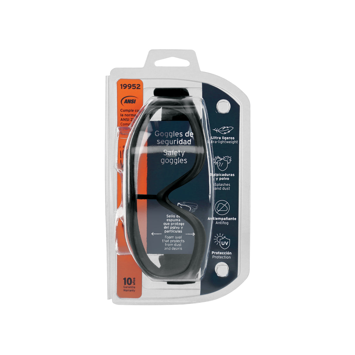 Goggles de Seguridad Ultra Ligeros, Antiempaño, Truper