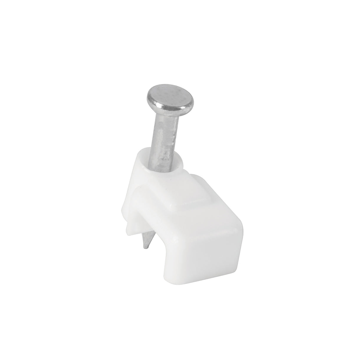 Bolsa con 20 Grapas Blancas de 3 X 6 mm para Cable Plano