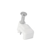Bolsa con 20 Grapas Blancas de 3 X 6 mm para Cable Plano