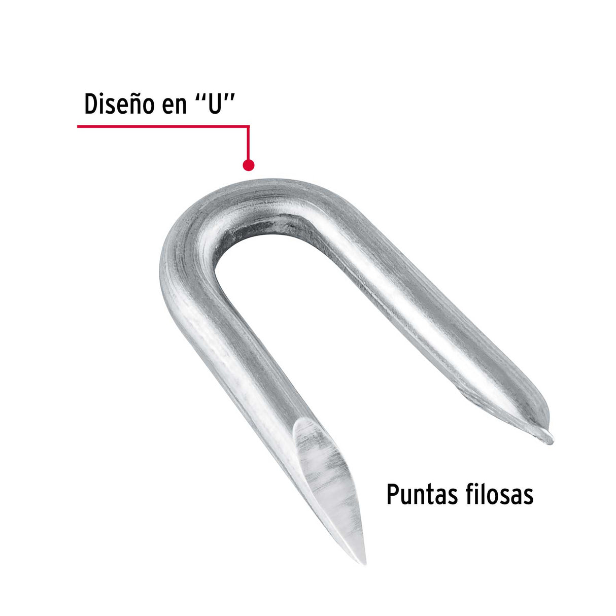 Caja con 10 kg Grapas 1-1/4' Galvanizadas para Alambre de Púas