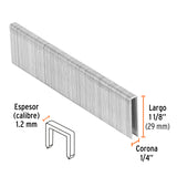 Caja con 5000 Grapas Corona 1/4' Calibre 18, 28 mm para ENNE-120