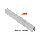 Caja con 5000 Grapas Corona 3/8' Calibre 22, 13 mm para ENNE-70