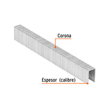 Caja con 5000 Grapas Corona 3/8' Calibre 22, 16 mm para ENNE-70