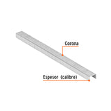 Caja con 5000 Grapas Corona 3/8' Calibre 22, 6 mm para ENNE-70