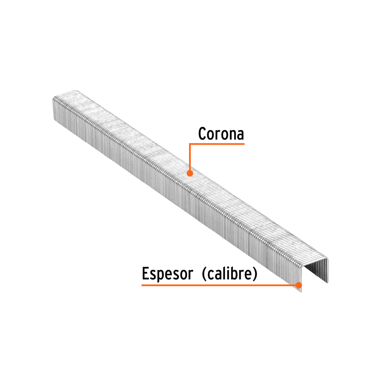 Caja con 5000 Grapas Corona 3/8' Calibre 22, 8 mm para ENNE-70