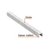 Caja con 5000 Grapas Corona 3/8' Calibre 22, 8 mm para ENNE-70