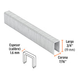 Caja con 1000 Grapas Corona 7/16' Cal. 16, 19 mm para ENNE-160
