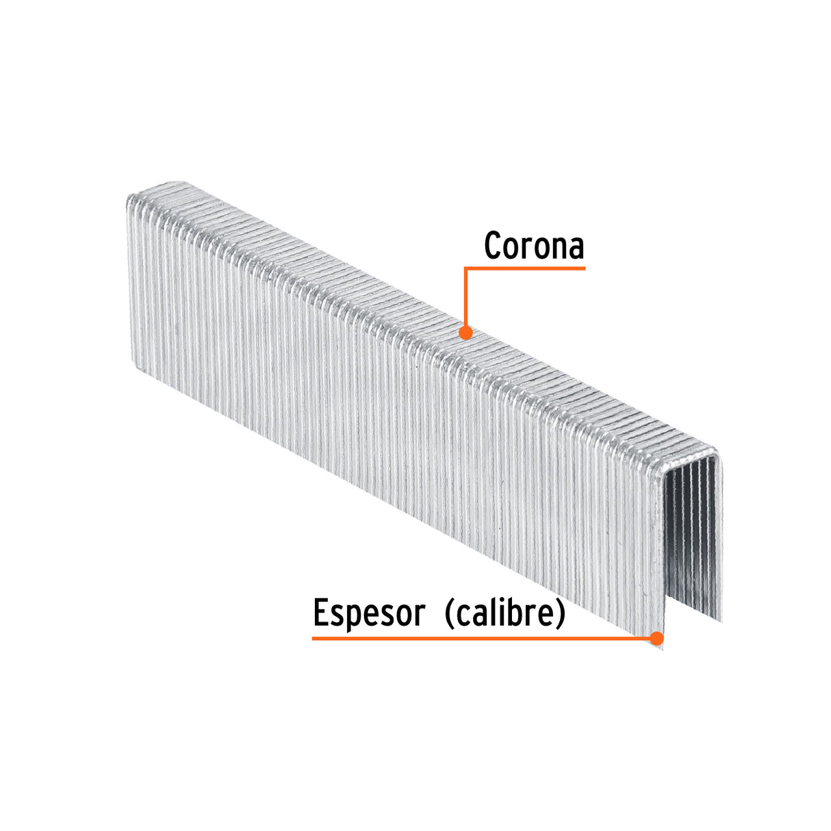 Caja con 1000 Grapas Corona 7/16' Cal. 16, 25 mm para ENNE-160
