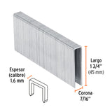 Caja con 1000 Grapas Corona 7/16' Cal. 16, 45 mm para ENNE-160
