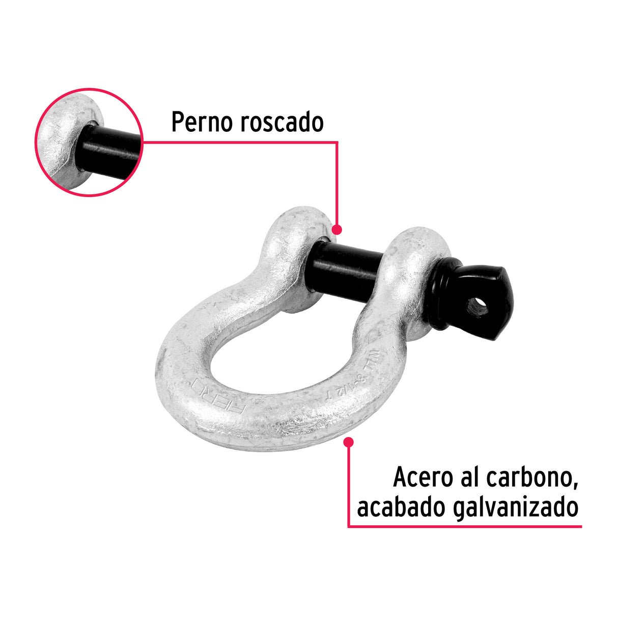 Grillete de Acero Forjado 1', Fiero