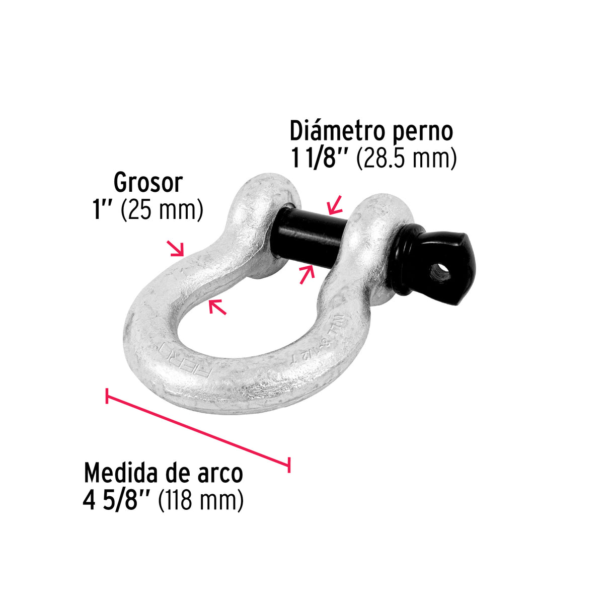 Grillete de Acero Forjado 1', Fiero