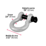 Grillete de Acero Forjado 3/4', Fiero