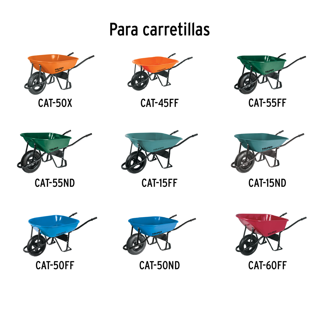 2 Puños para Bastidor Tubular para Carretillas Truper y Expert