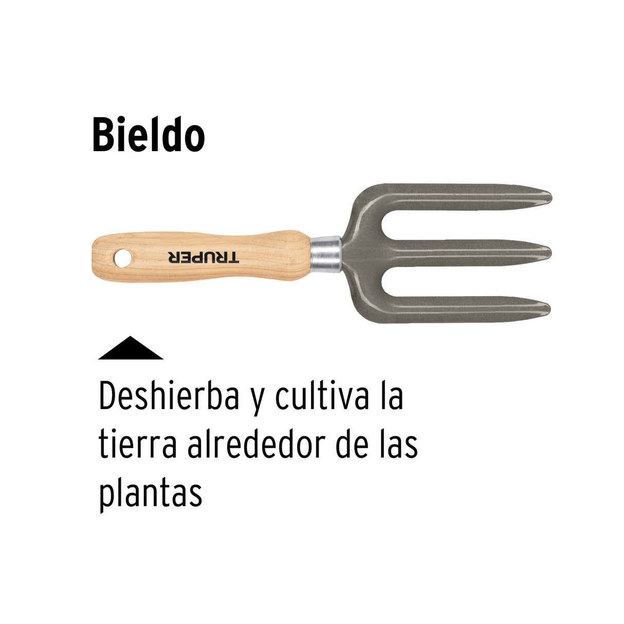 Bieldo para Jardín, Mango de 6', Truper