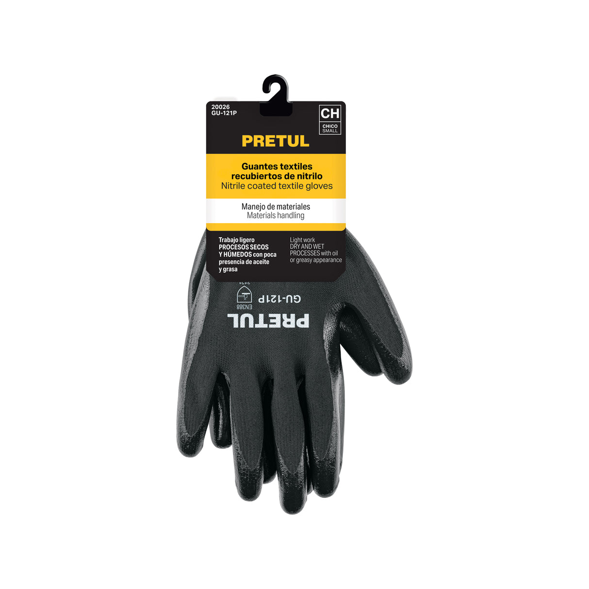 Guantes de Nylon Recubiertos de Nitrilo, Ch, Pretul