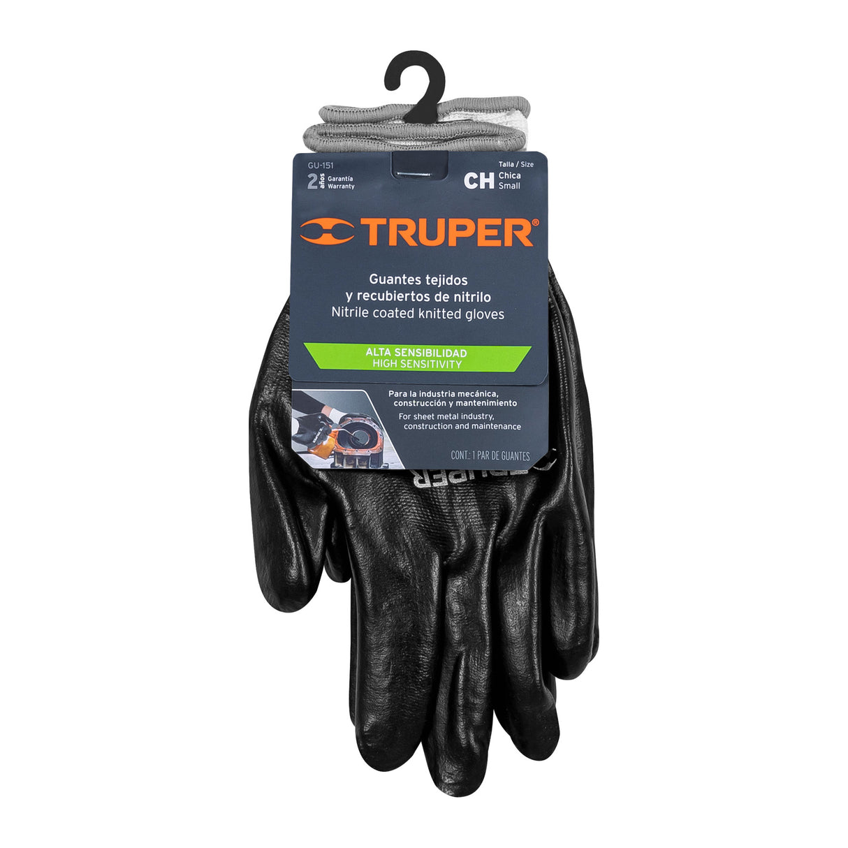 Guantes de Poliéster Recubiertos de Nitrilo, Ch, Truper