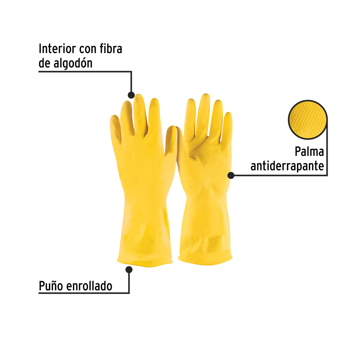 Guantes de Látex para Limpieza, m, Pretul