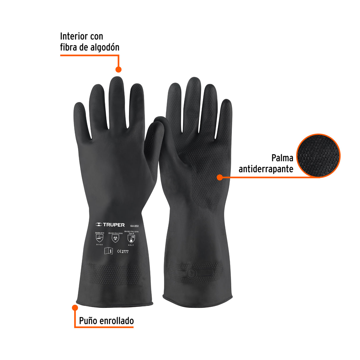 Guantes de Látex para Pintor, g, Truper