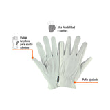 Guantes de Piel de Cabra, Tipo Operador, Truper