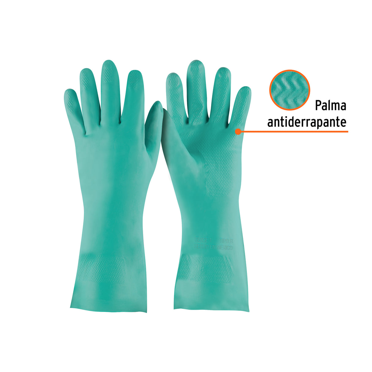 Guantes de Nitrilo Verde, Multiusos, g, Truper