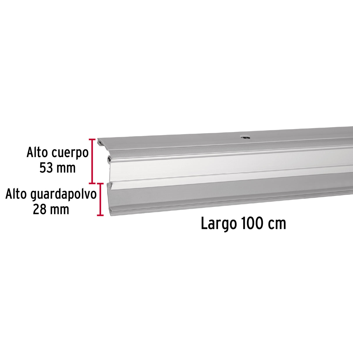 Guardapolvo Automático 100 cm Aluminio, Hermex