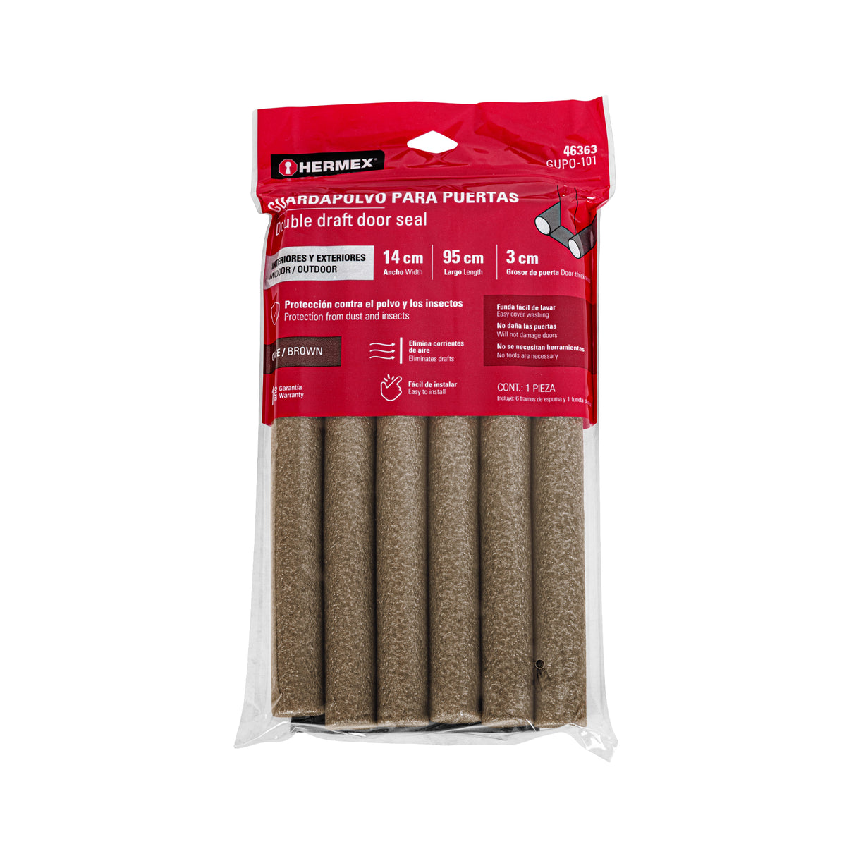Guardapolvo con Funda 95 cm, Café, Hermex