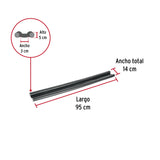 Guardapolvo con Funda 95 cm, Negro, Hermex